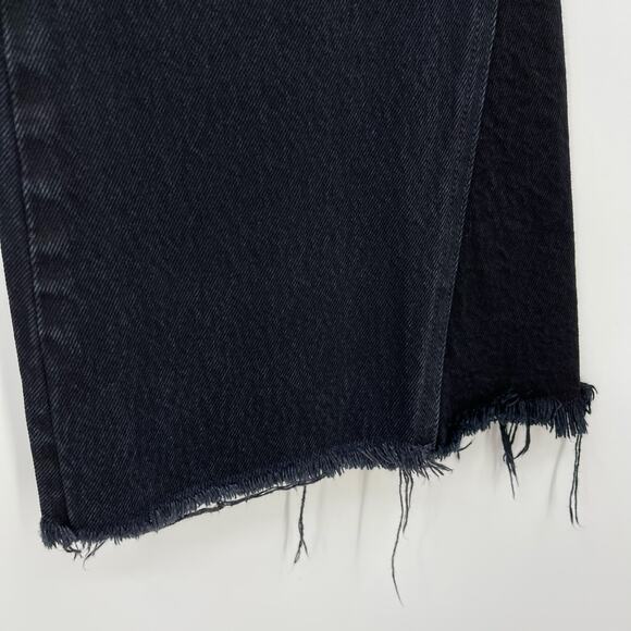 KHAITE | The Layla Jean in Dayton Wash Black Cropped Flare Denim 27 - Picture 13 of 14